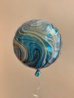 А Б/РИС КРУГ 18" Мрамор Blue голубой