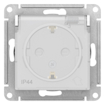 ATLASDESIGN AQUA РОЗЕТКА с заземл. со шт. с прозрач. крышк.,16А, IP44, мех,БЕЛЫЙ ATN440146