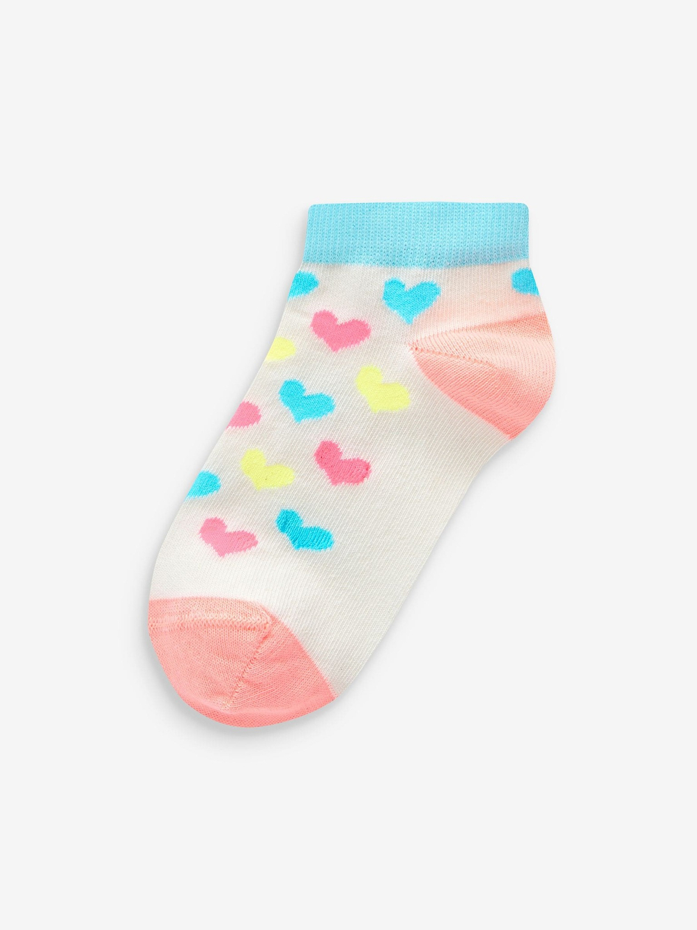 Носки хлопковые для девочки Next 193-650, 5 шт., Розовый, Сиреневый, Серый