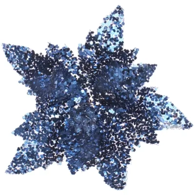 Украшение новогоднее «Пуансеттия - Царица ночи» 24 см, Сапфир