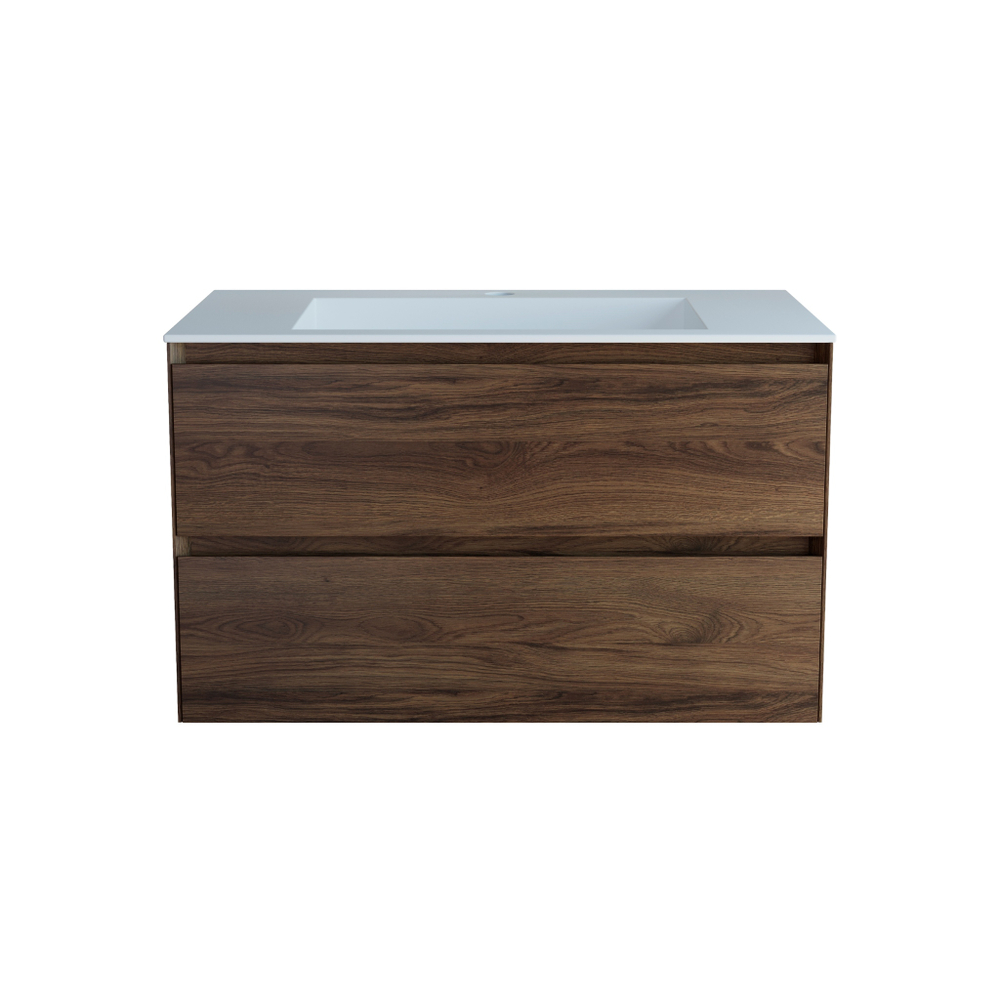 База под раковину Luka 800 подвесная, 2 выкатных ящика soft-close, С.Oak