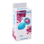 Анальная пробка 7,5см  Lola Games Emotions Cutie Small Turquoise Pink Crystal 4011-06Lola
