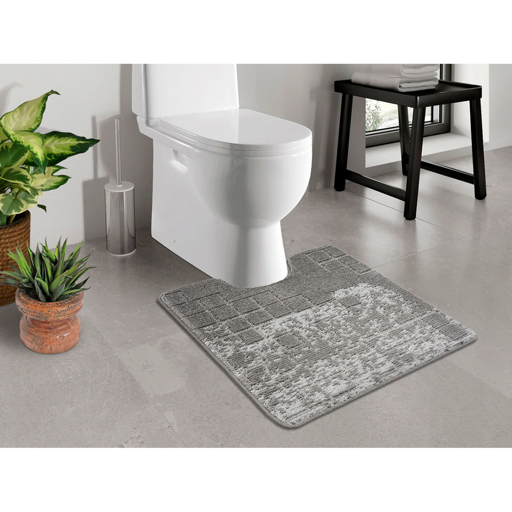 Коврик д/туалета Shahintex Vintage  60*80 серый (01)