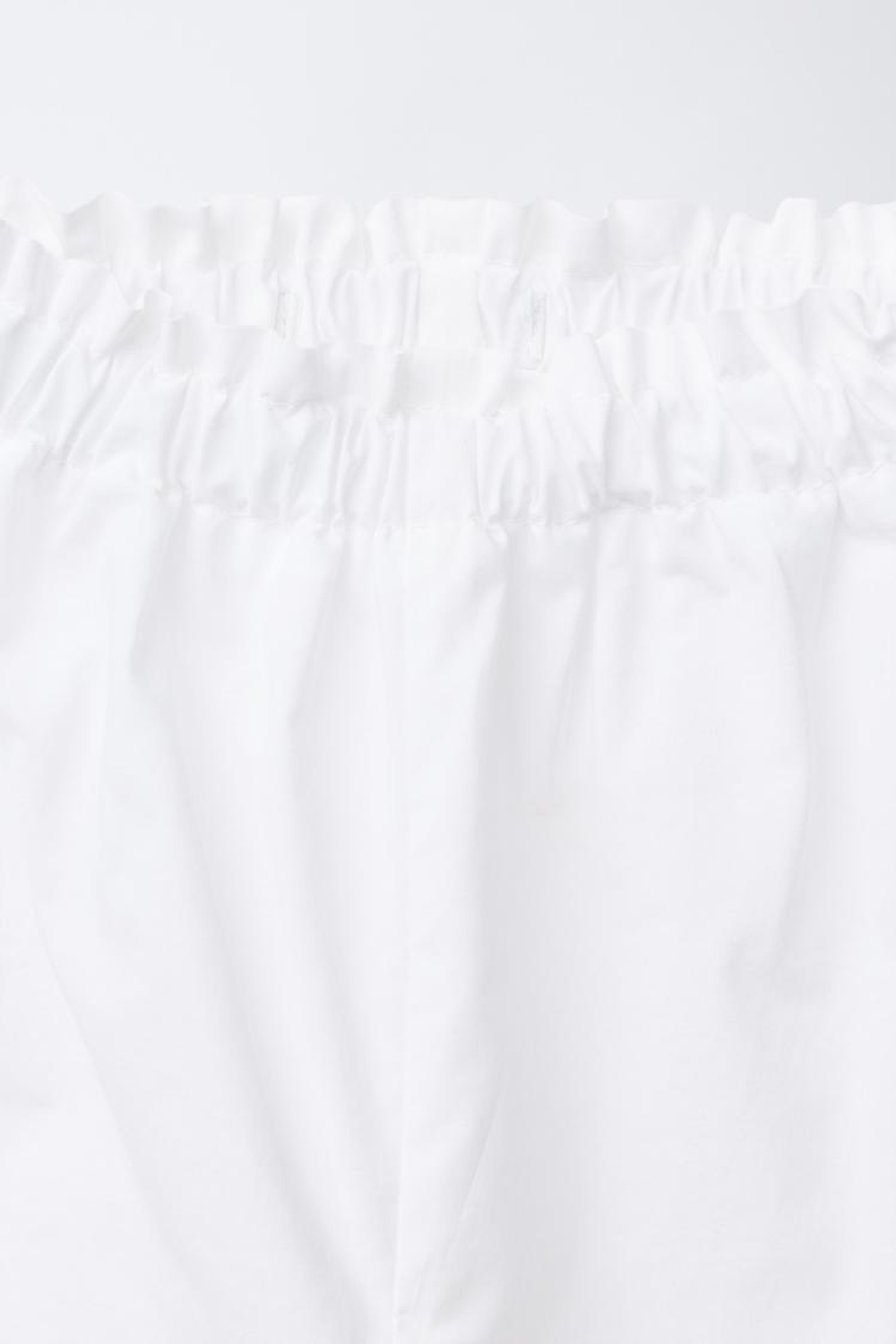 ZARA БРЮКИ-КЮЛОТЫ С ВЫШИВКОЙ, БЕЛЫЙ