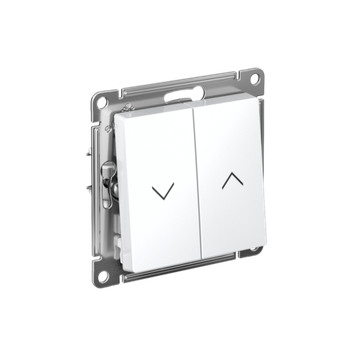 ATN000119 ATLASDESIGN 2-клавишный ВЫКЛЮЧАТЕЛЬ ДЛЯ ЖАЛЮЗИ, сх.4, 10А, механизм, БЕЛЫЙ