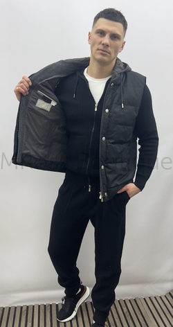 Мужской черный спортивный костюм Brunello Cucinelli