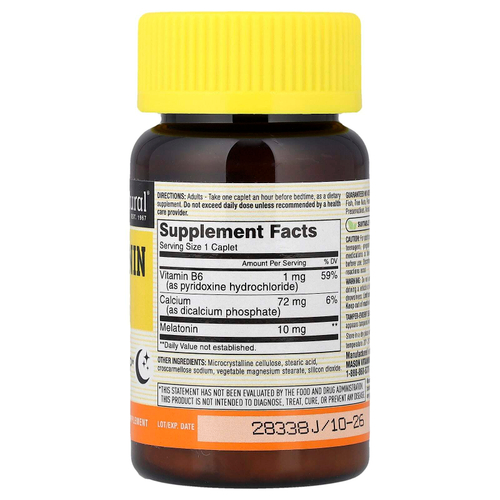 Mason Natural, Мелатонин, 10 мг, 60 капсул