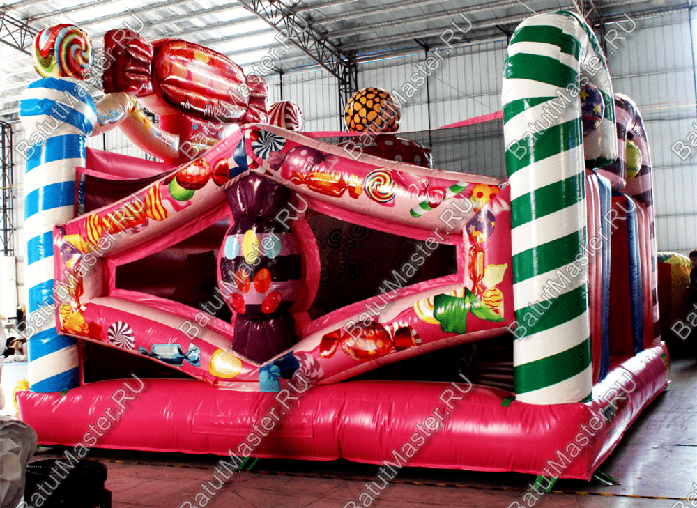 Коммерческий надувной батут "Конфета" 5*5*4.5 м