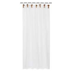 Штора из муслина с декором цвета карри из коллекции essential, 150х290 см