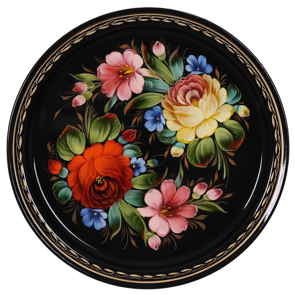Zhostovo metal tray A5D280225200