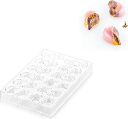 Форма для запекания Silikomart Forma do czekoladek Goccia z tritanu, овальная, пищевой пластик, 2,9 4,1 см