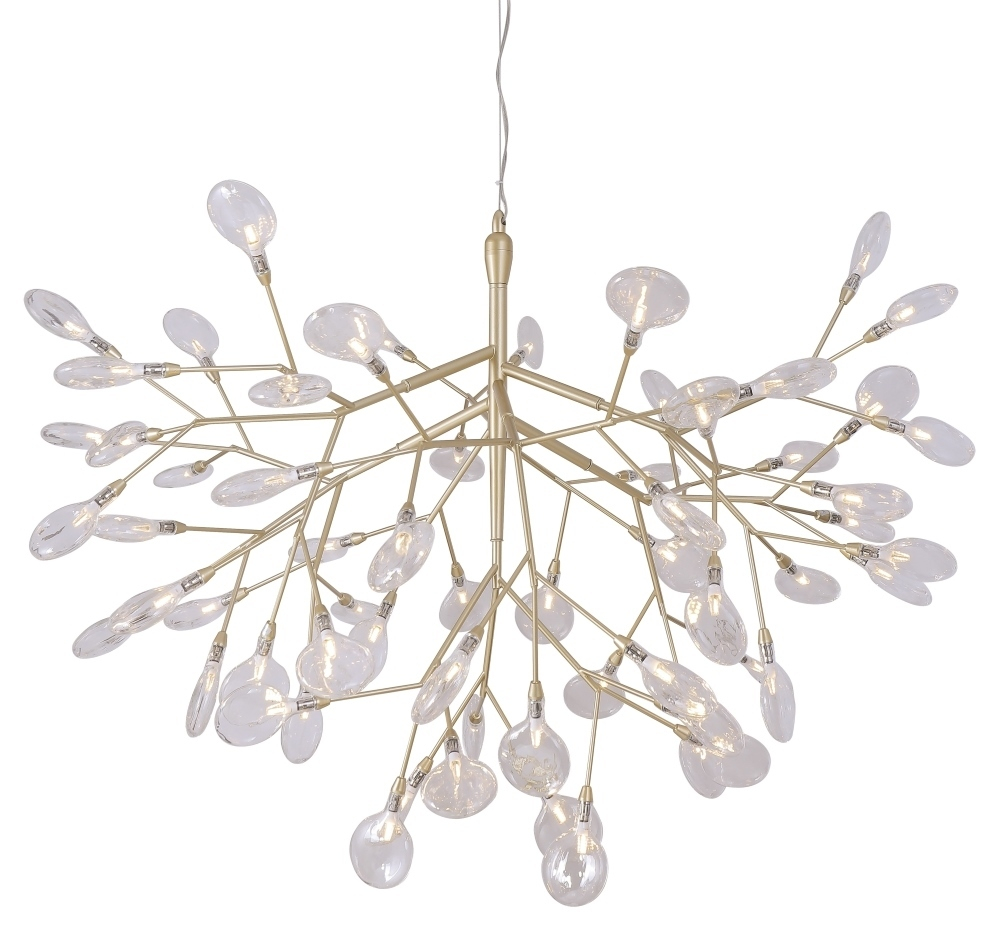 Подвесной светильник Crystal Lux EVITA SP63 GOLD/TRANSPARENT