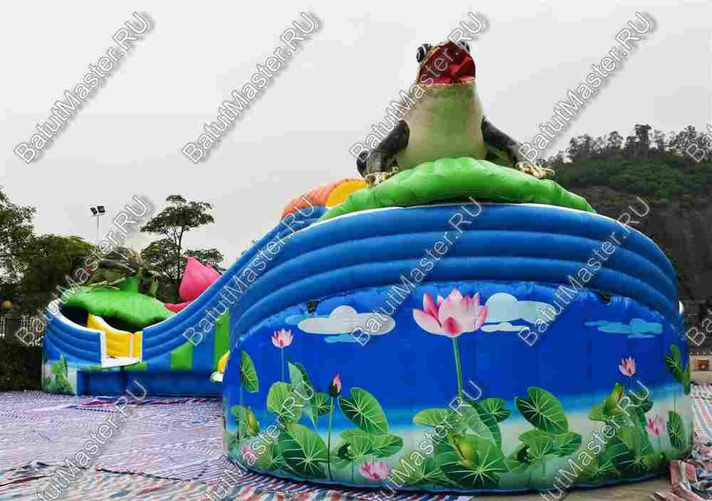 Надувной наземный аквапарк «Пруд с лотосами», 25*25*5 м