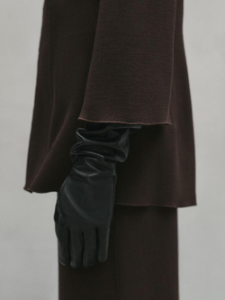 Massimo Dutti Блуза с контрастными деталями, коричневый