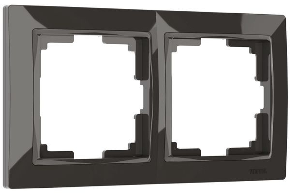 Рамка на 2 поста Basic серо-коричневый