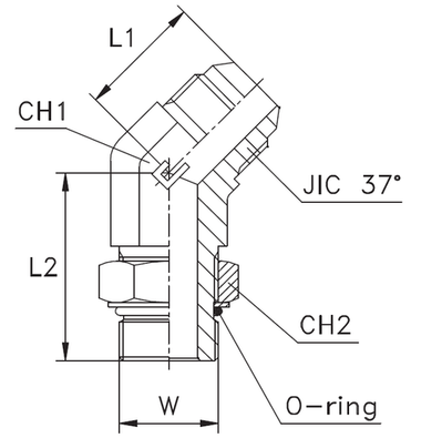 Штуцер FRA45 JIC 7/16" UNF7/16" CAST