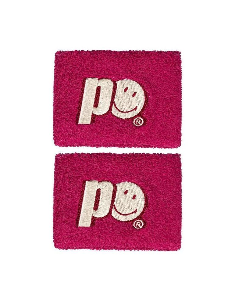 Напульсник теннисный Prince X Smiley Wristband Short 2P - pink raspberry