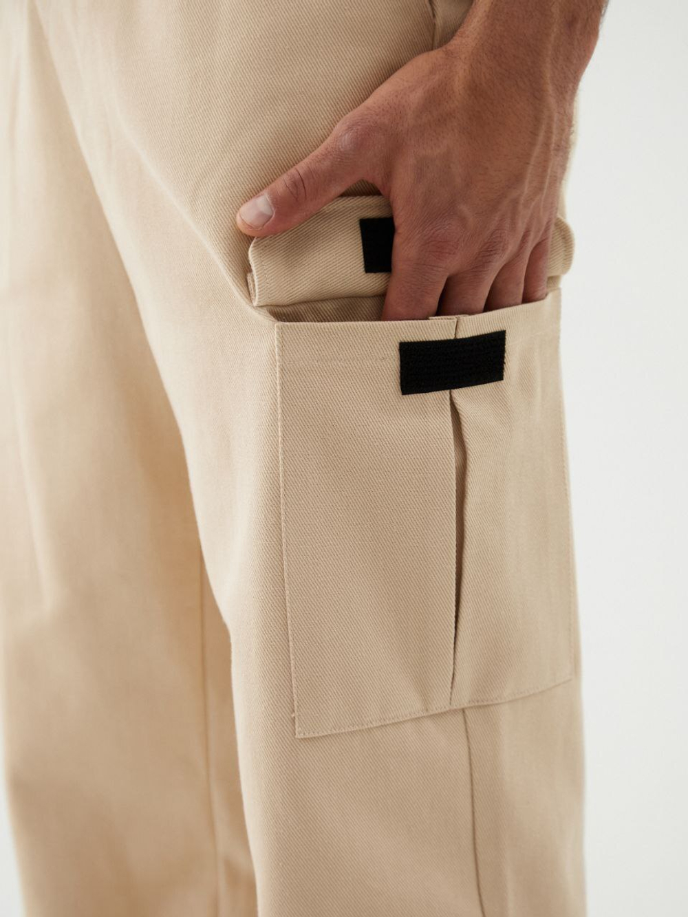 Джоггеры карго хлопковые. Песок