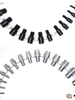 Резьбомер/Набор инструментов из нержавеющей стали, 26 предметов, черный и серебристый