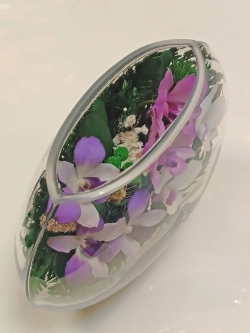 натуральные цветы в стекле, вакуум