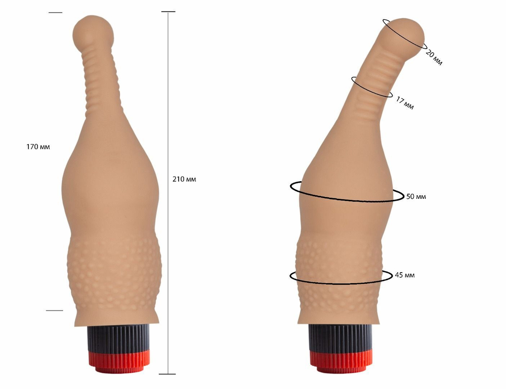 Анальный вибромассажер LOVETOY 112200, 21 см, тонкий кончик