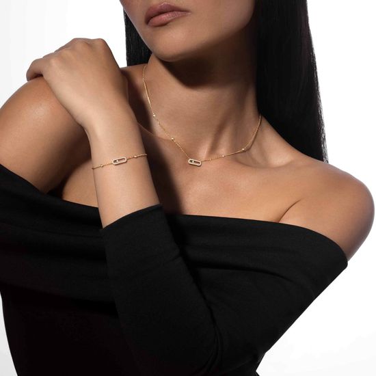 Браслет Messika Move Uno Pavé из золота с бриллиантами