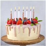 Свечи для торта розовое золото металлик и белые с глиттером 8 см, 12 шт