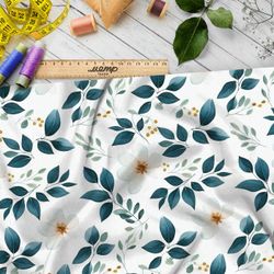 Ткань премиум шелк искусственный Армани абстрактные цветы яблони