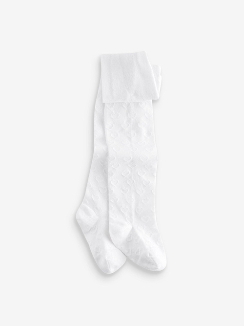 Колготки хлопковые для девочки Next N33-547, Белый