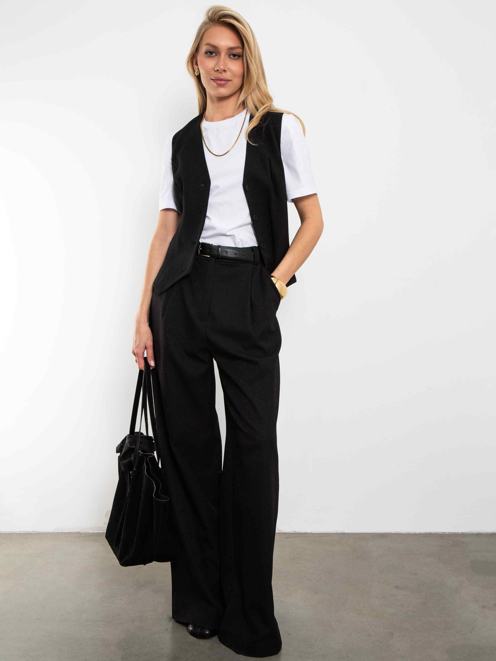 Брюки палаццо Basic (черный)