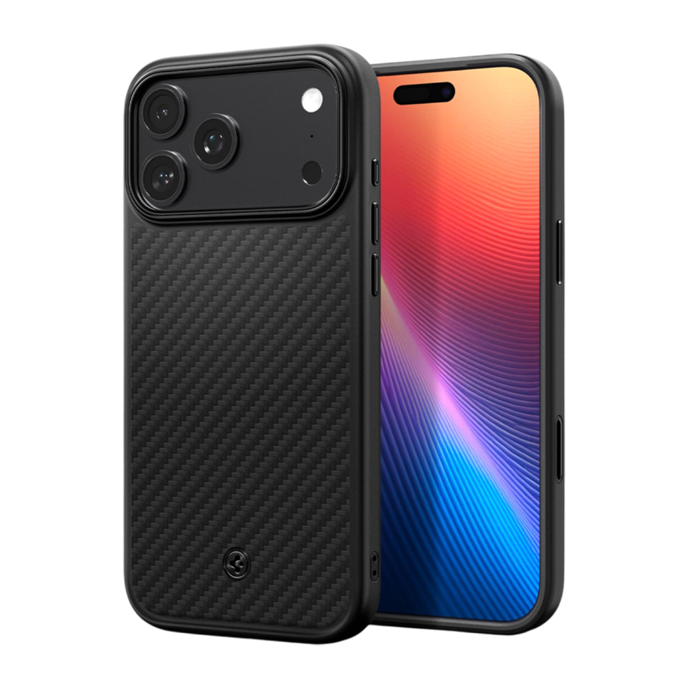 Арамидный чехол MagSafe Spigen Enzo Aramid T (Mag Fit) для iPhone 17 Pro Max Тонкий укреплённый гибридный чехол из арамидного волокна Aerocore с сенсорной накладкой для Контроллера камеры