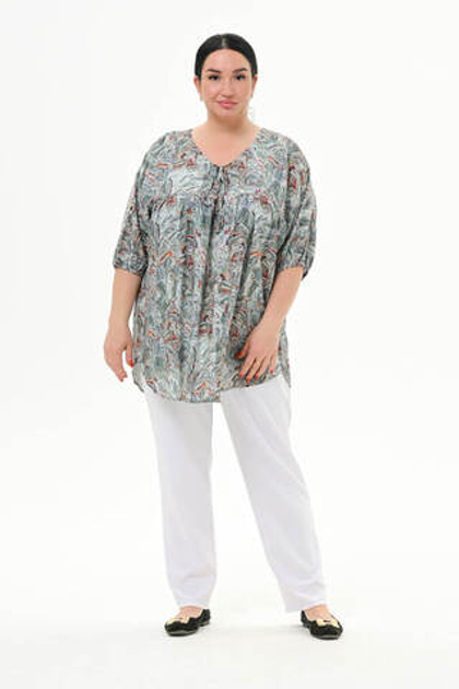 Туника свободная из вискозы, принт Универсальный