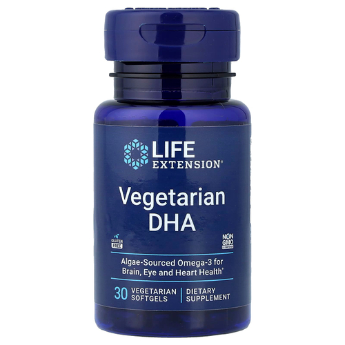 Life Extension, вегетарианская ДГК, 30 вегетарианских капсул (200 мг в каждой)
