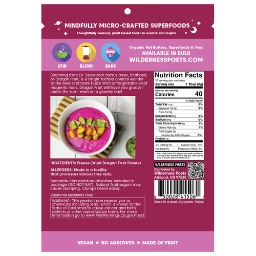 Wilderness Poets, порошок из сублимированных плодов питахайи, 340 г (12 унций)