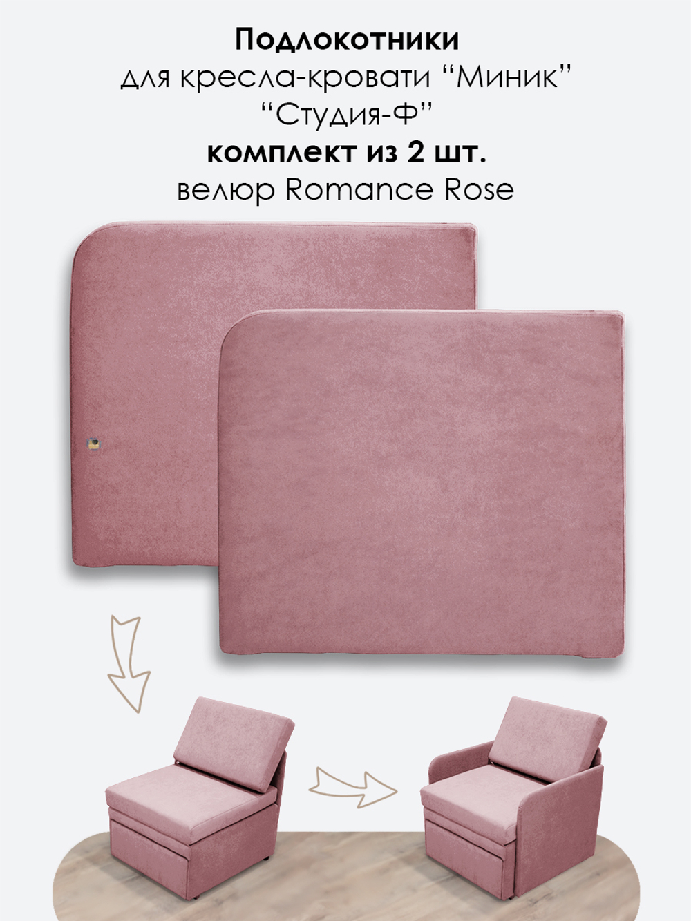 Подлокотники для кресла-кровати Миник, комплект из 2 шт (левый и правый)