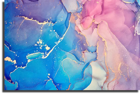 Постер "Абстрактный разноцветный фактурный мрамор"