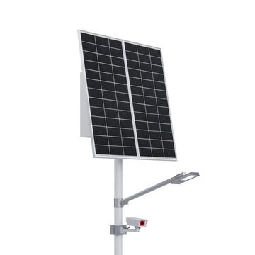 Автономная система видеонаблюдения с освещением на опоре (2 солнечные панели 200 Вт), фото №975671876