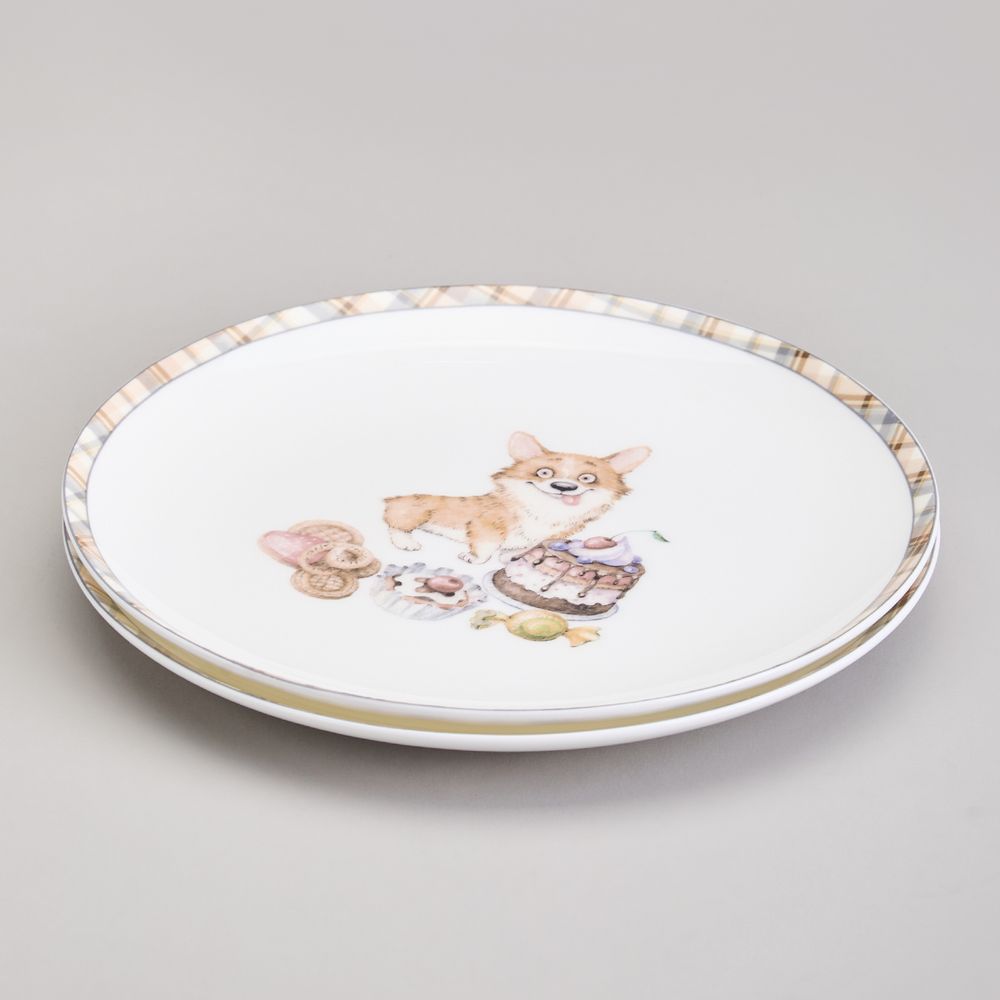 НАБОР ТАРЕЛОК ЗАКУСОЧНЫХ LEFARD "ЛУЧШИЕ ДРУЗЬЯ" 2 ШТ. 20,5 СМ (КОР=36ШТ.)