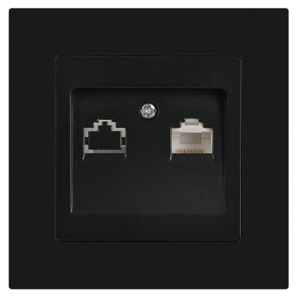 Розетка Intro Accent 6-303-05 информационная RJ45, IP20, СУ, антрацит | Intro