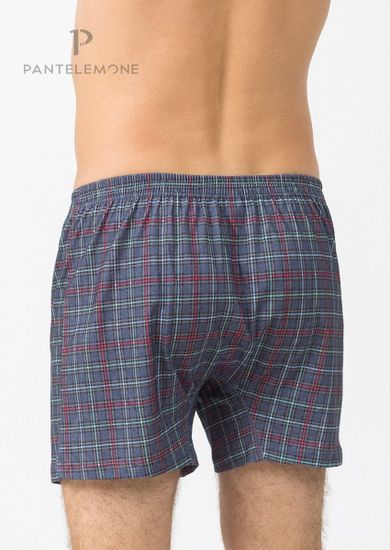 Трусы мужские семейные для больших мужчин Pantelemone PMBB-403, клетка деним