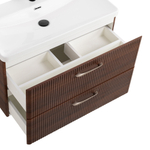 Подвесная тумба с раковиной Belbagno DUE, 80 см Noce DUE-800-2C-SO-NOCE-P + BB-8076-3-80