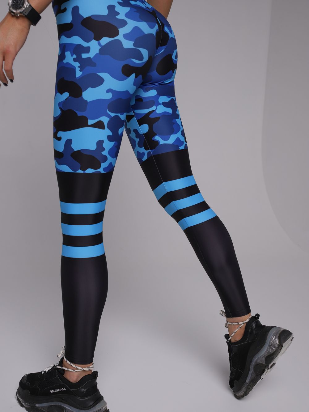 Леггинсы Blue military stripes