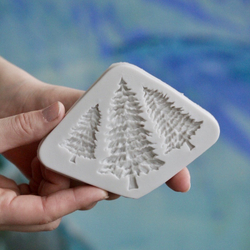 Молд силиконовый "Три Елочки"