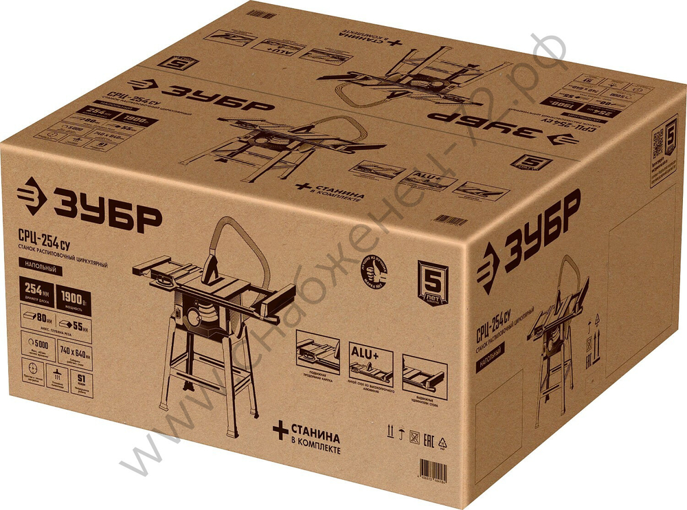 ЗУБР d 254 мм, 1900 Вт, распиловочный станок с удлинителем (СРЦ-254су)