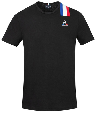 Мужская теннисная футболка Le Coq Sportif TRI Tee SS No.1 M - black
