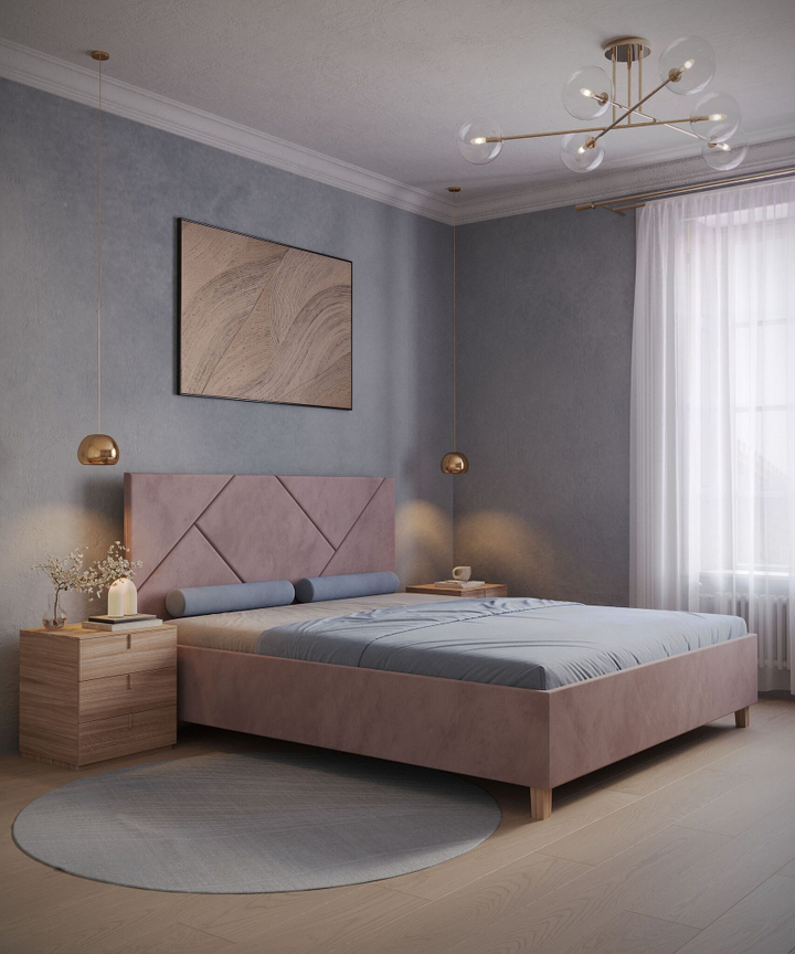 Двуспальная кровать с настилом Дельта, 180х195