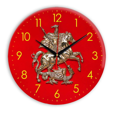 Настенные часы "символика Москвы 3d" Декор для дома, подарок