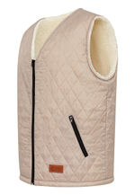 Домашний Жилет "СЕВЕРНЫЙ ПУТЬ" на меху из натуральной овечьей шерсти (Бежевый)