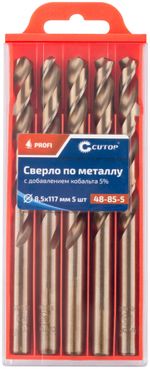 Сверло по металлу Cutop Profi с кобальтом 5% 8,5 x 117 мм (5шт) 48-85-5