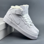 Кроссовки Nike Air Force 1 с мехом #452 (бел.)